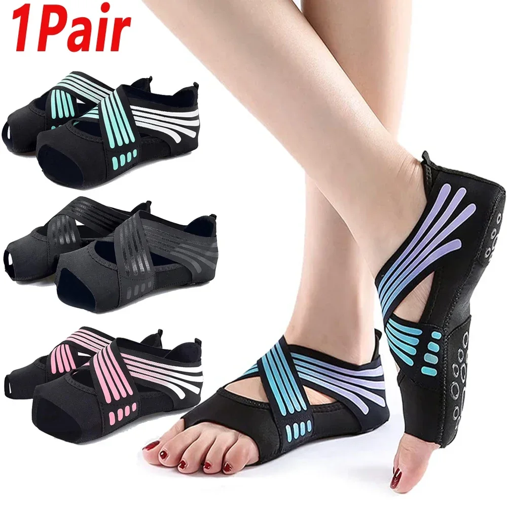 Grip Sock Yoga - 1 Pasang Sepatu Yoga Profesional Anti-Selip