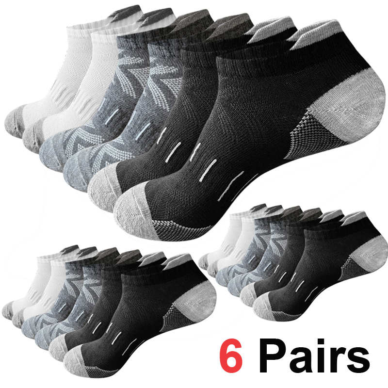 Athletic Sock Cushion - 6 Pasang Kaus Kaki Pria Motif