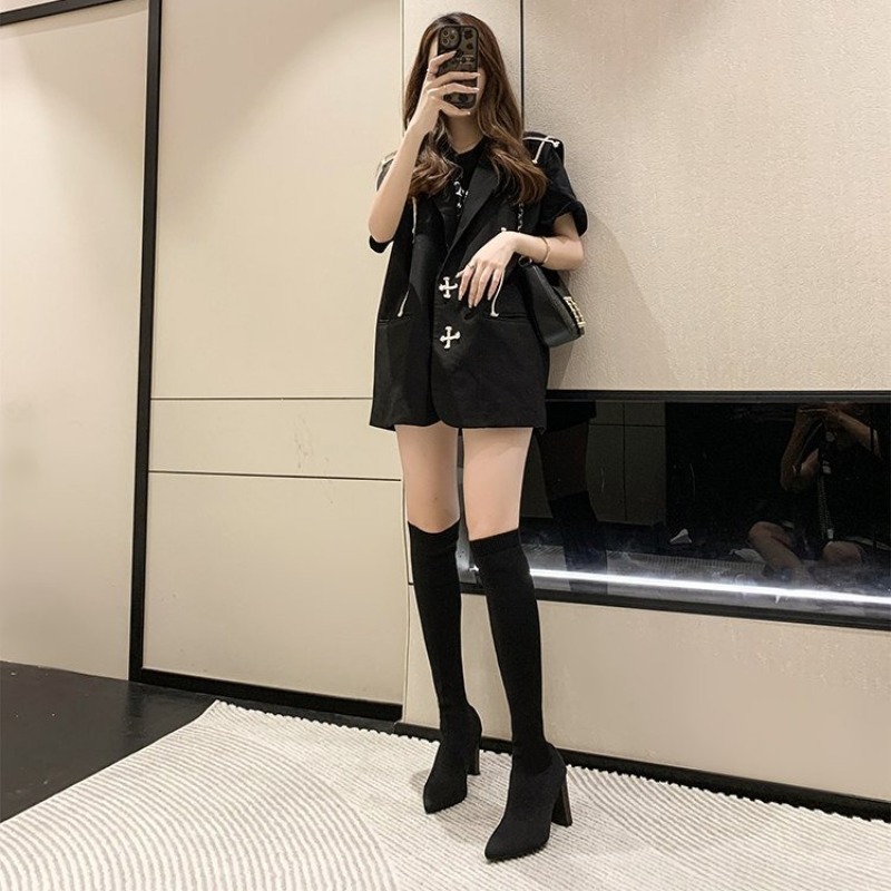 Sepatu Bot Wanita Setinggi Pah - Knee High Sock Women ulasan dan harga